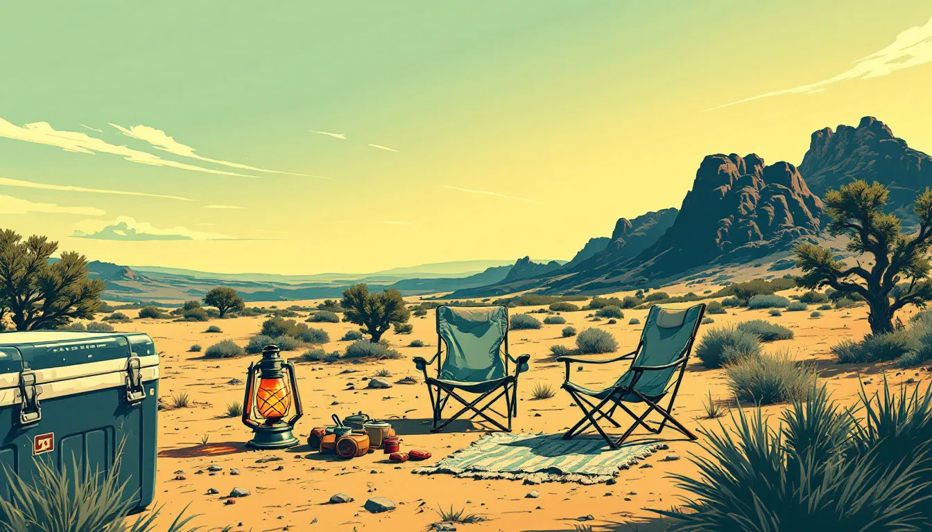 Essential car camping gear including a cooler and camp chairs.