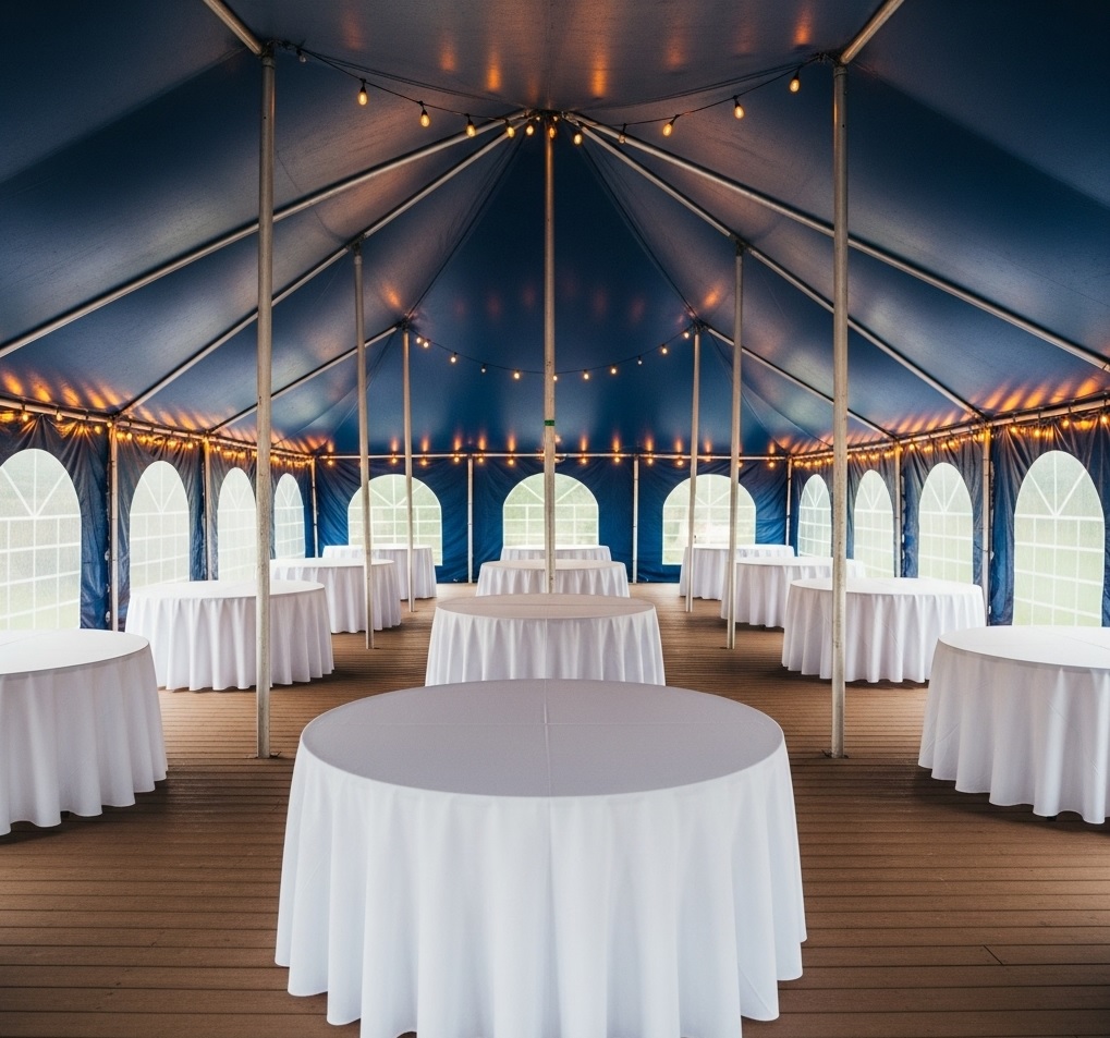 How Many Round Tables Fit under a 20X20 Tent