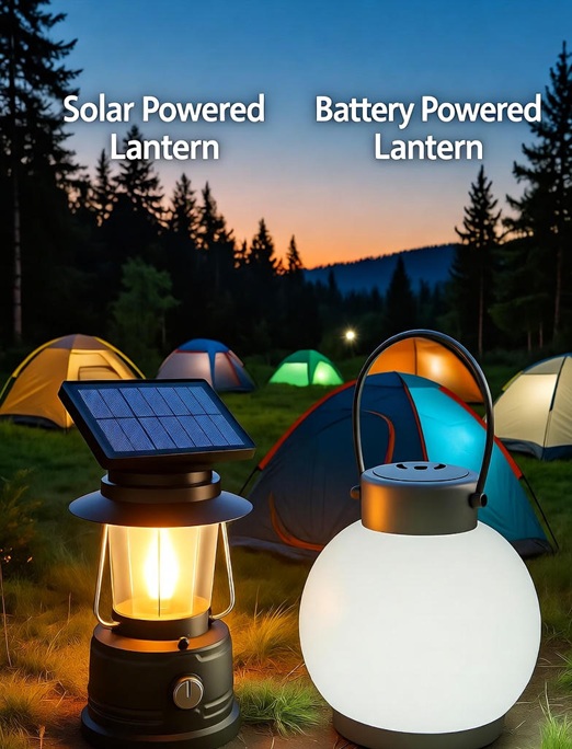 Solar Vs. Battery Powered Lanterns for Camping