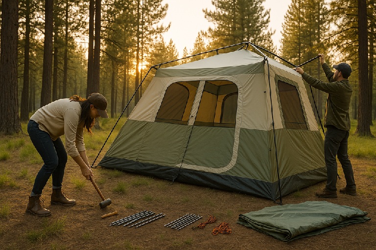 How to Pitch a Cabin Tent