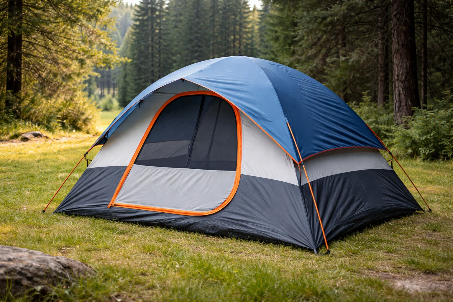 A dome tent 