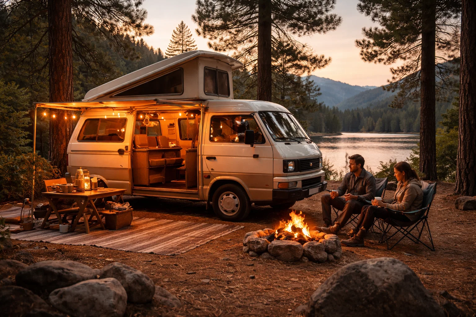 A CAMPER car camping