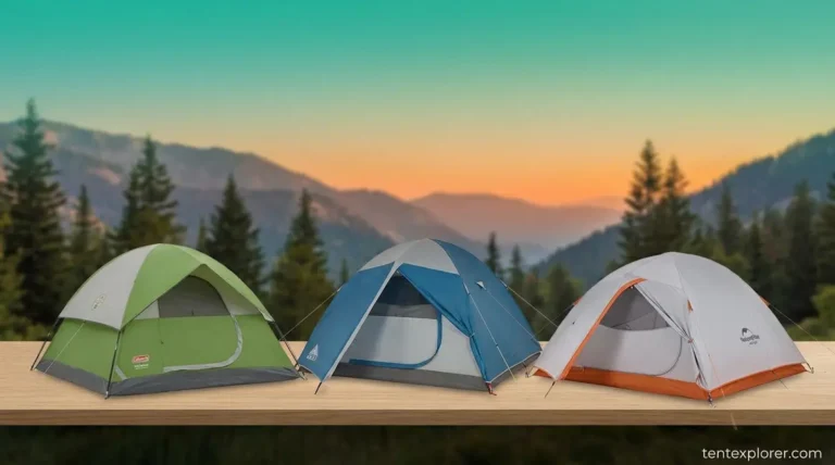 Best camping tents for every budget comparison showing Coleman, Kelty, and NatureHike models