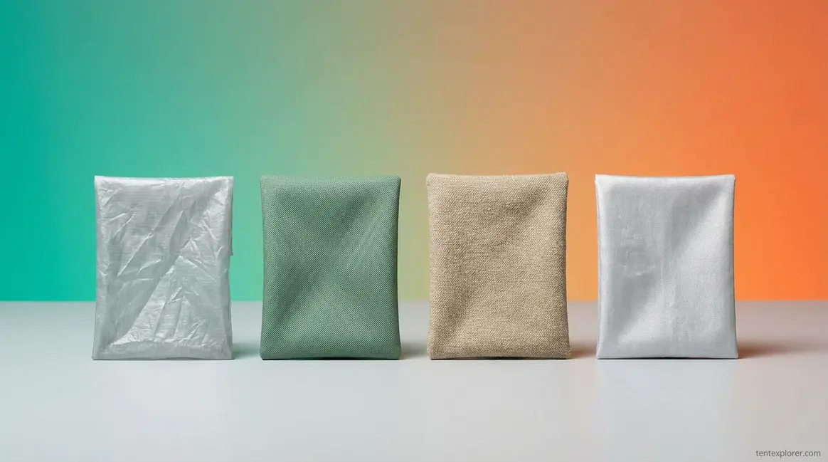 Tent materials guide comparing nylon, polyester, canvas, and Dyneema fabrics