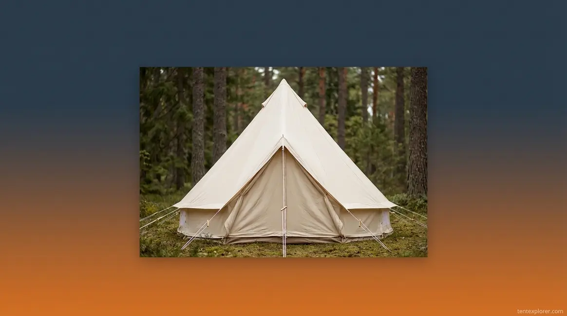 What is a bell tent? A conical canvas shelter set up for luxury outdoor glamping