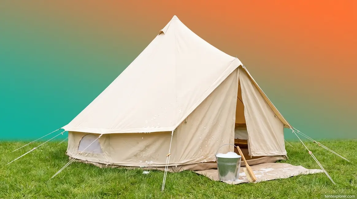 How to clean a canvas tent safely in 2026 using a soft brush and mild soap
