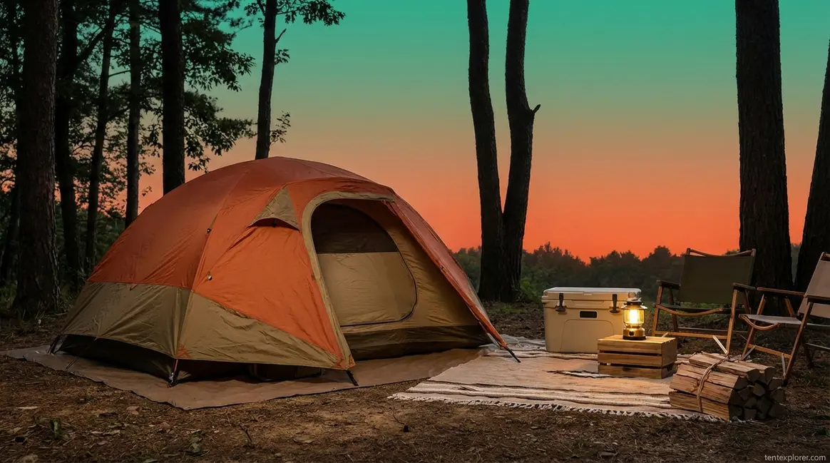 First time camping tips and essential gear setup in a scenic forest