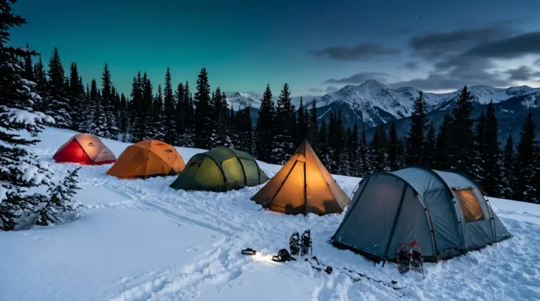 Best tent for winter camping comparison featuring five top-rated 4-season shelters in snowy alpine setting