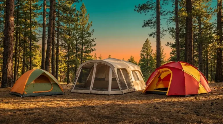 Three tent styles side by side showing how to choose the right tent for camping
