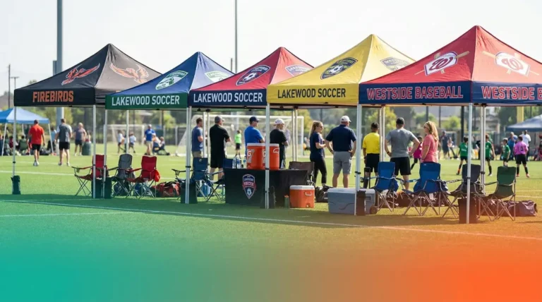 Best canopy tent for sporting events lineup set up on a youth sports sideline