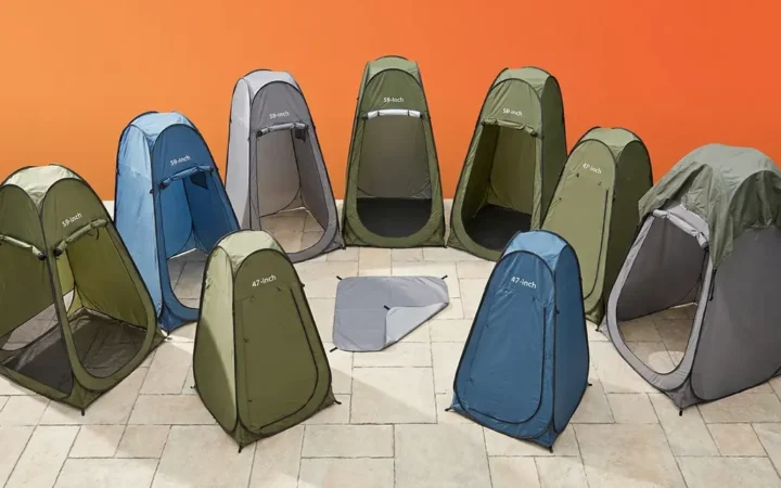 Best tent privacy room comparison showing seven pop-up camping shower and changing tents