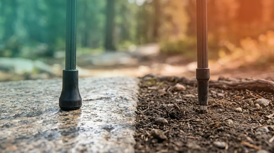 Rubber Feet on Trekking Poles: The Terrain Match Rule